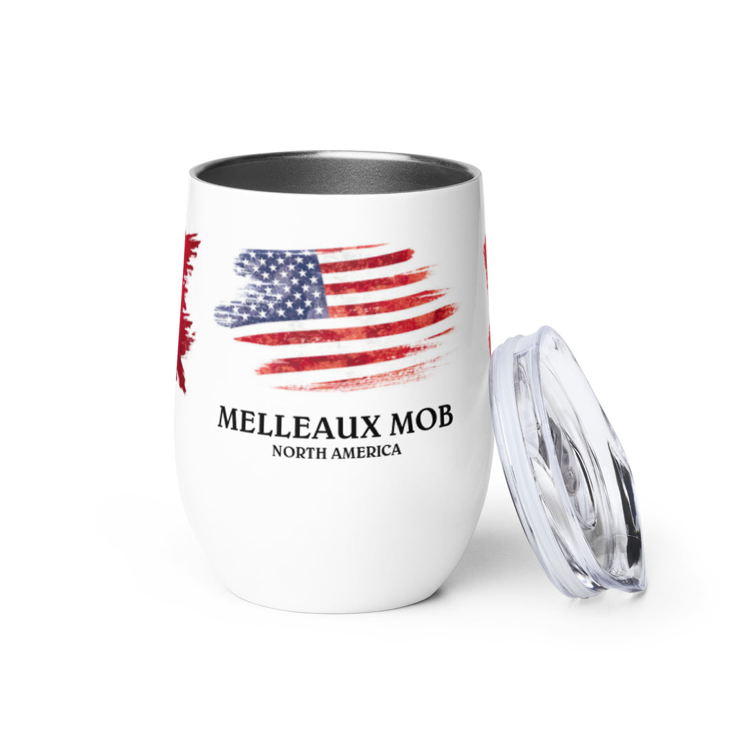 'Melleaux Mob North America' Wine Tumbler